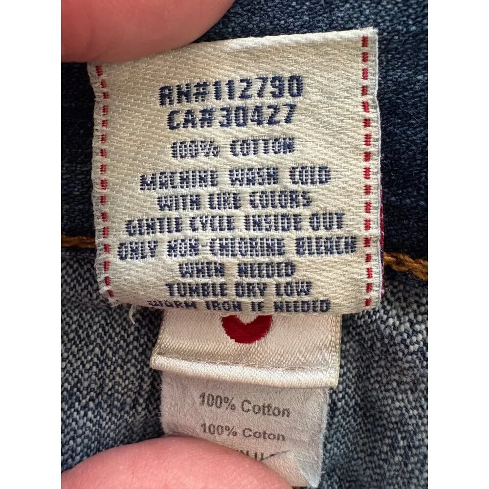 True Religion Men's Y2K Ricky Straight Flap Pocket Jeans Medium Wash Size 34